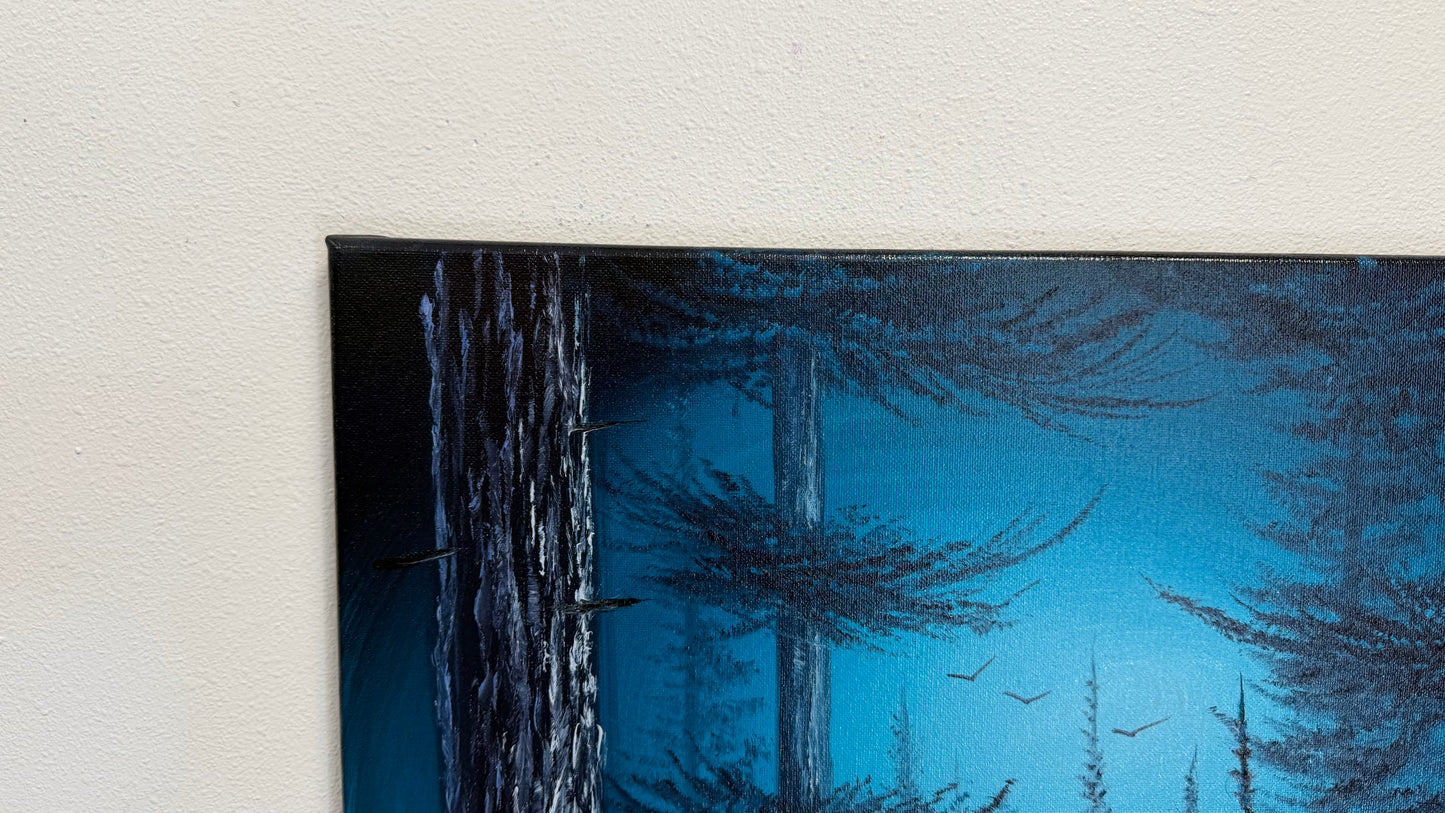 Painting #2555 - 16x20" Canvas - Fantasy Forest Landscape painted 8-18-26