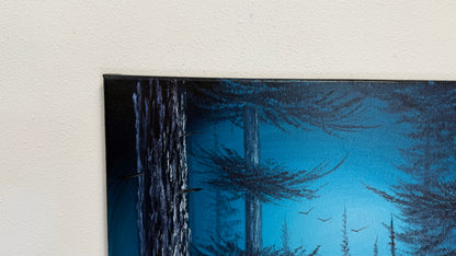 Painting #2555 - 16x20" Canvas - Fantasy Forest Landscape painted 8-18-26