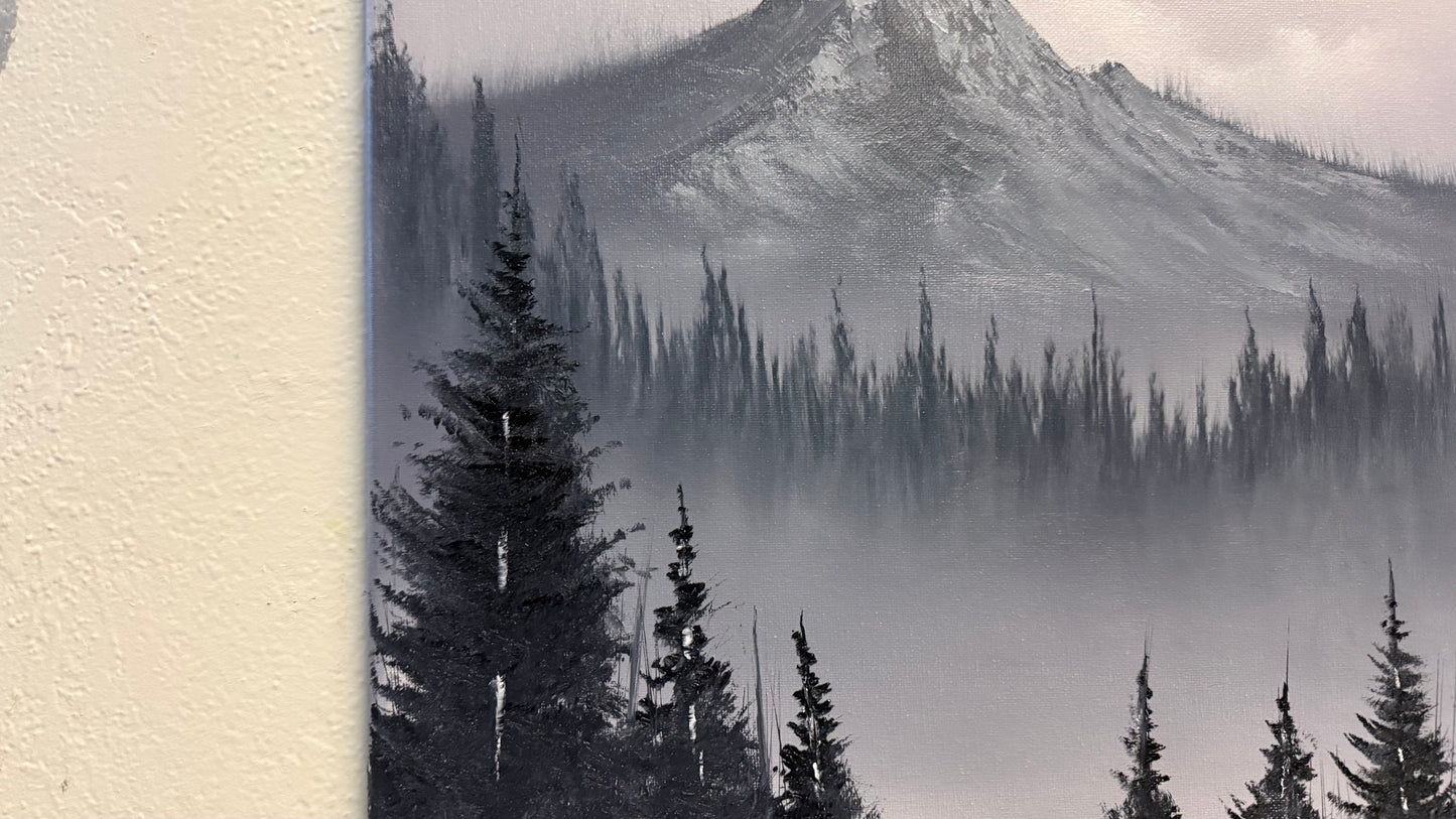 Painting #2168 - 16x20" Canvas - Path To Mt Hood painted 12-3-25