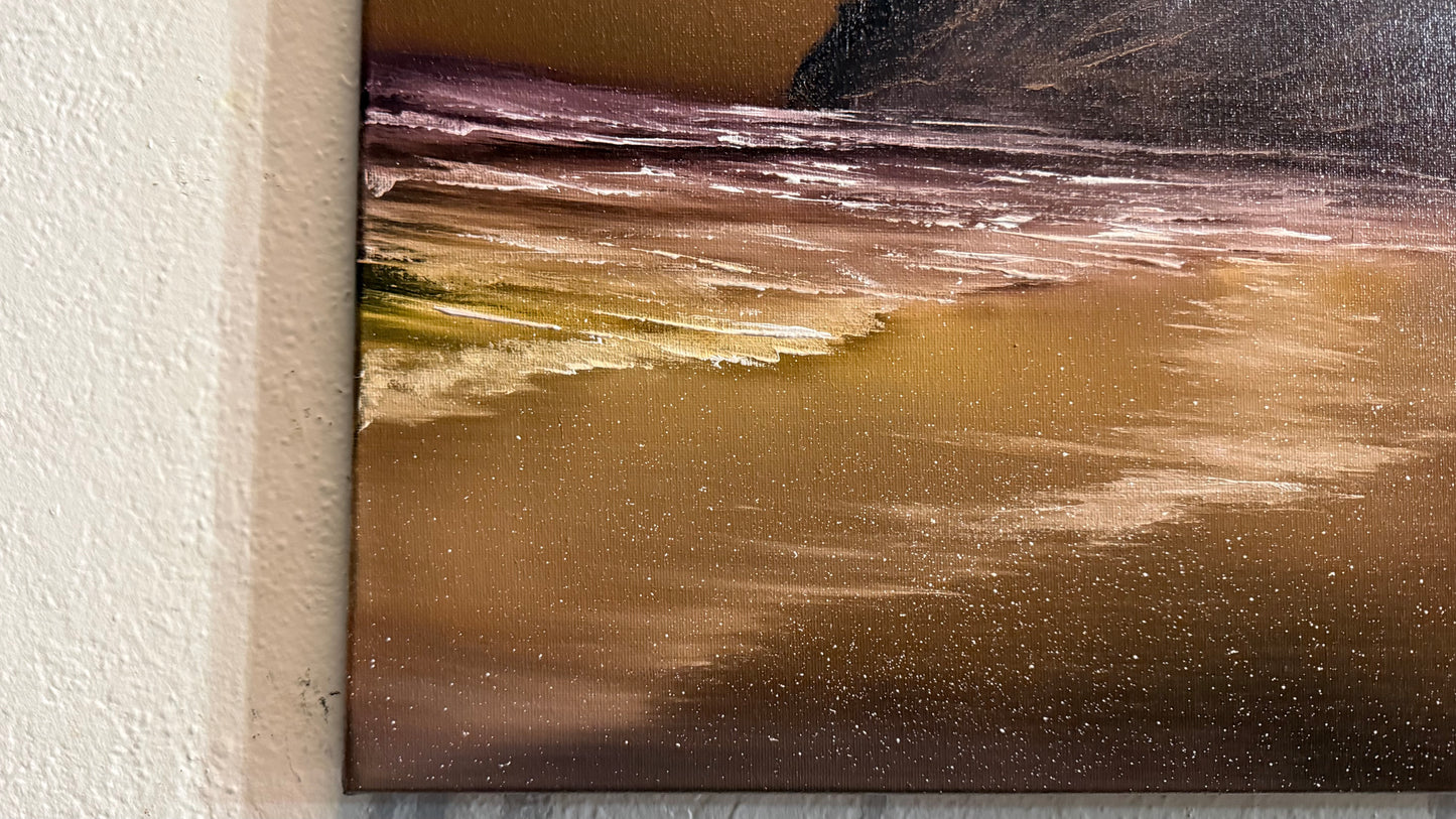 Painting #2227 - 16x20" Canvas - Golden Shores painted 1-8-26