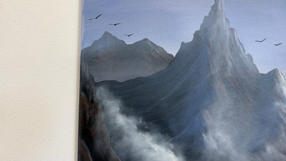 Painting #2572 - 22x28" Canvas - Josh and Dani Mountain Landscape painted on 8-29-26