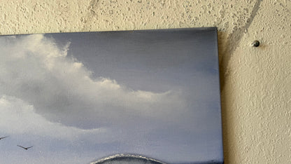 Painting #2468 - 16x20" Canvas - Crashing Wave Seascape painted 5-30-26