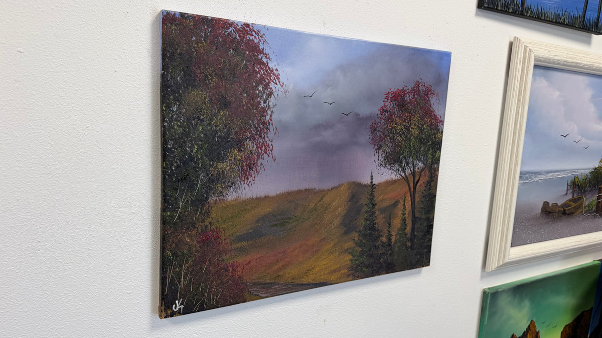 Painting #2618 - 16x20" Canvas - Autumn Landscape painted 9-25-26