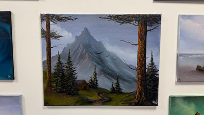Painting #2584 - 22x28" Canvas - Mountain Landscape by Josh and Dani painted 9-5-26