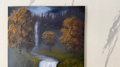Painting #2340 - 16x20" Canvas - Orchard Falls painted 3-17-26