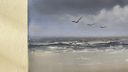 Painting #2116 - 18x24" Canvas - Stormy Seascape painted 10-25-25