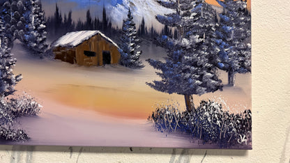 Painting #2134 - 18x24" Canvas - Mountain Landscape painted 11-6-25