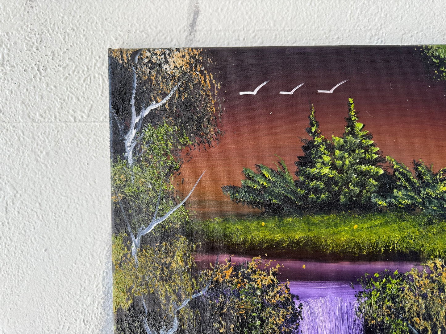 Painting #1870 - 16x20" Canvas - Waterfall Landscape painted 5-30-25