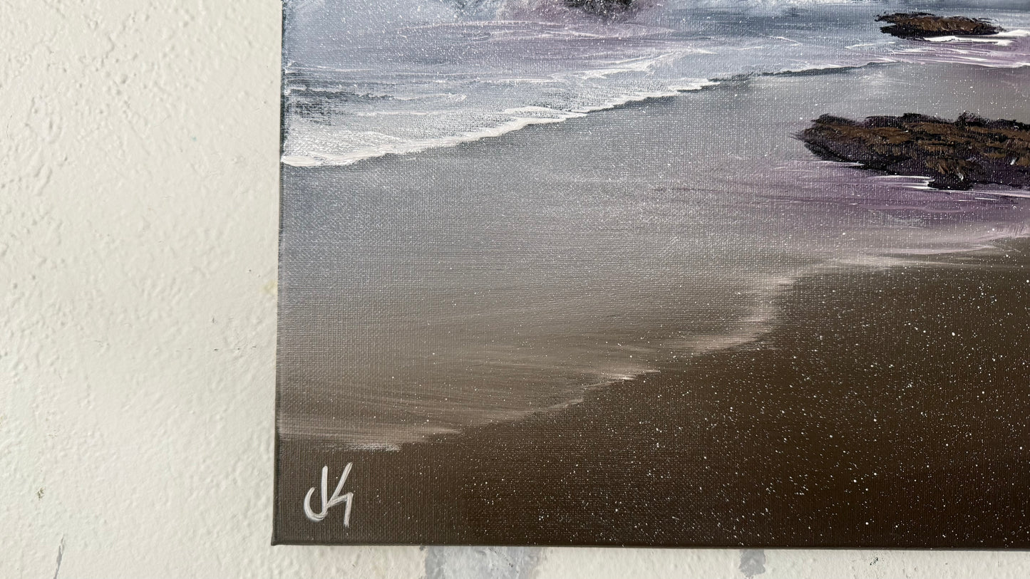 Painting #2097 - 16x20" Canvas - Oregon Waves Seascape painted 10-11-25