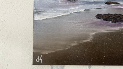 Painting #2097 - 16x20" Canvas - Oregon Waves Seascape painted 10-11-25