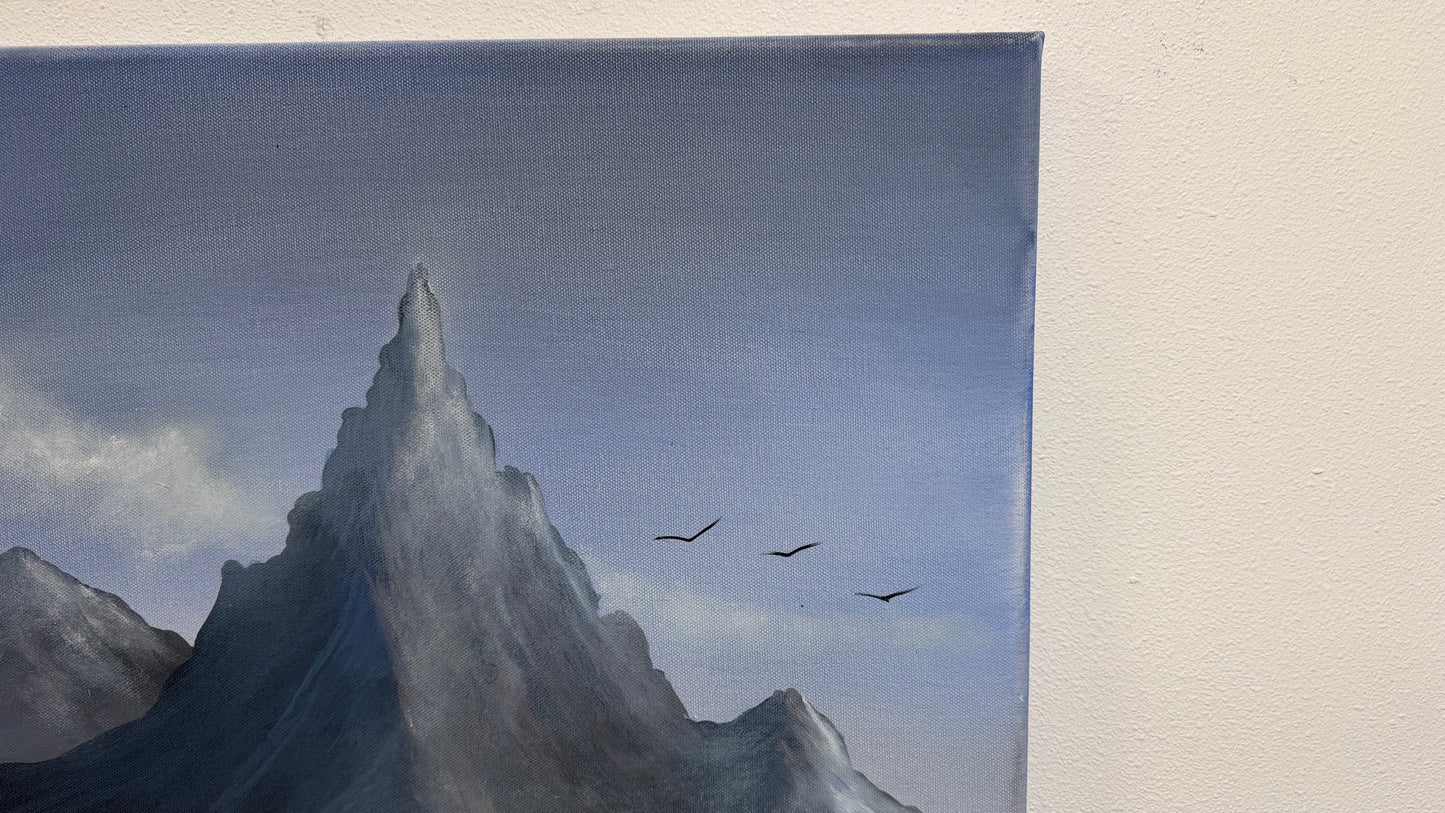 Painting #2572 - 22x28" Canvas - Josh and Dani Mountain Landscape painted on 8-29-26