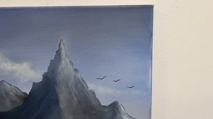 Painting #2572 - 22x28" Canvas - Josh and Dani Mountain Landscape painted on 8-29-26
