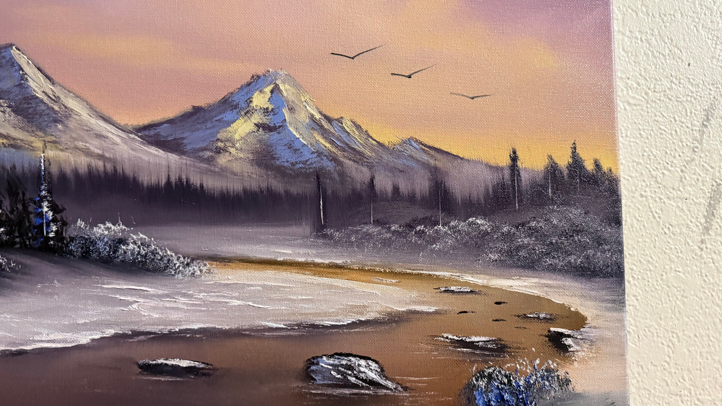 Painting #2261 - 18x24" Canvas - Hidden Mountain Creek Landscape painted 1-29-26