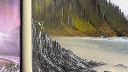 Painting #2401 - 16x20" Canvas - Pacific Northwest Seascape painted 4-20-26