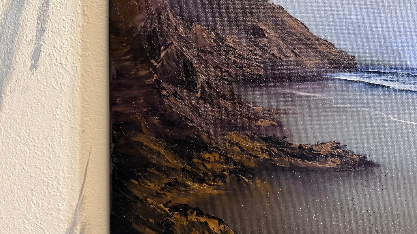 Painting #2240 - 18x24" Canvas - Oregon Coast Seascape painted 1-16-26