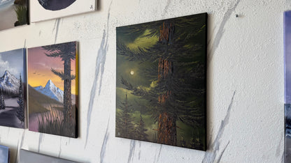 Painting #2470 - 16x20" Canvas - Forest Moon Landscape painted 5-31-26