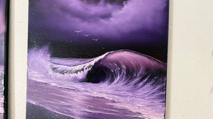 Painting #2378 - Crashing Wave Seascape painted 4-7-26