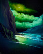 Painting #2569 - 22x28" Canvas - Night Seascape painted on 8-27-26