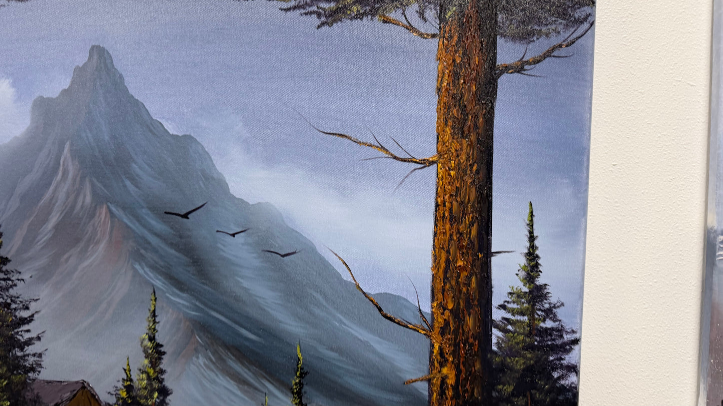 Painting #2584 - 22x28" Canvas - Mountain Landscape by Josh and Dani painted 9-5-26