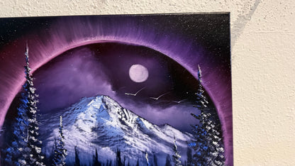 Painting #2195 - 16x20" Canvas - Portal Painting Mt Hood Waterfall painted 12-19-25