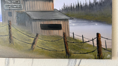 Painting #2418 - 20x24" Canvas - Boat & Bait Seascape painted 4-29-26