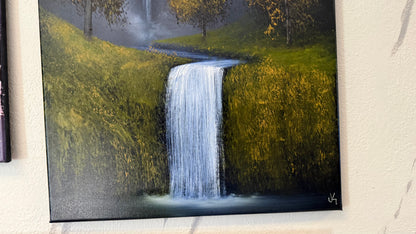 Painting #2341 - 18x24" Canvas - Orchard Falls painted 3-18-26