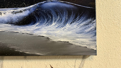 Painting #2398 - 16x20" Canvas - Crashing Wave Seascape painted 4-18-26