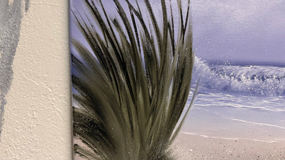 Painting #2156 - 16x20" Canvas - Cattails Seascape painted 11-21-25