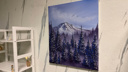 Painting #2201 - 20x24" Canvas - Winter Landscape painted 12-26-25