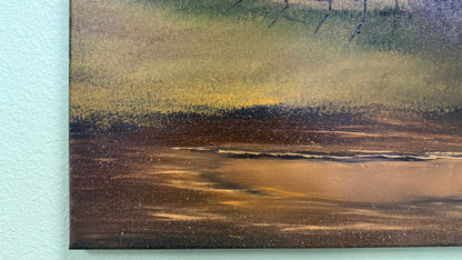 Painting #2076 - 16x20" Canvas - Midwest Sunset Farm painted 9-27-25