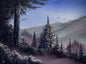 Painting #2586 - 18x24" Canvas - Mountaintop Forest Landscape painted 9-6-26