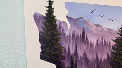 Painting #2110 - 16x20" Canvas - Washington Forest painted 10-19-25