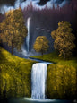 Painting #2341 - 18x24" Canvas - Orchard Falls painted 3-18-26