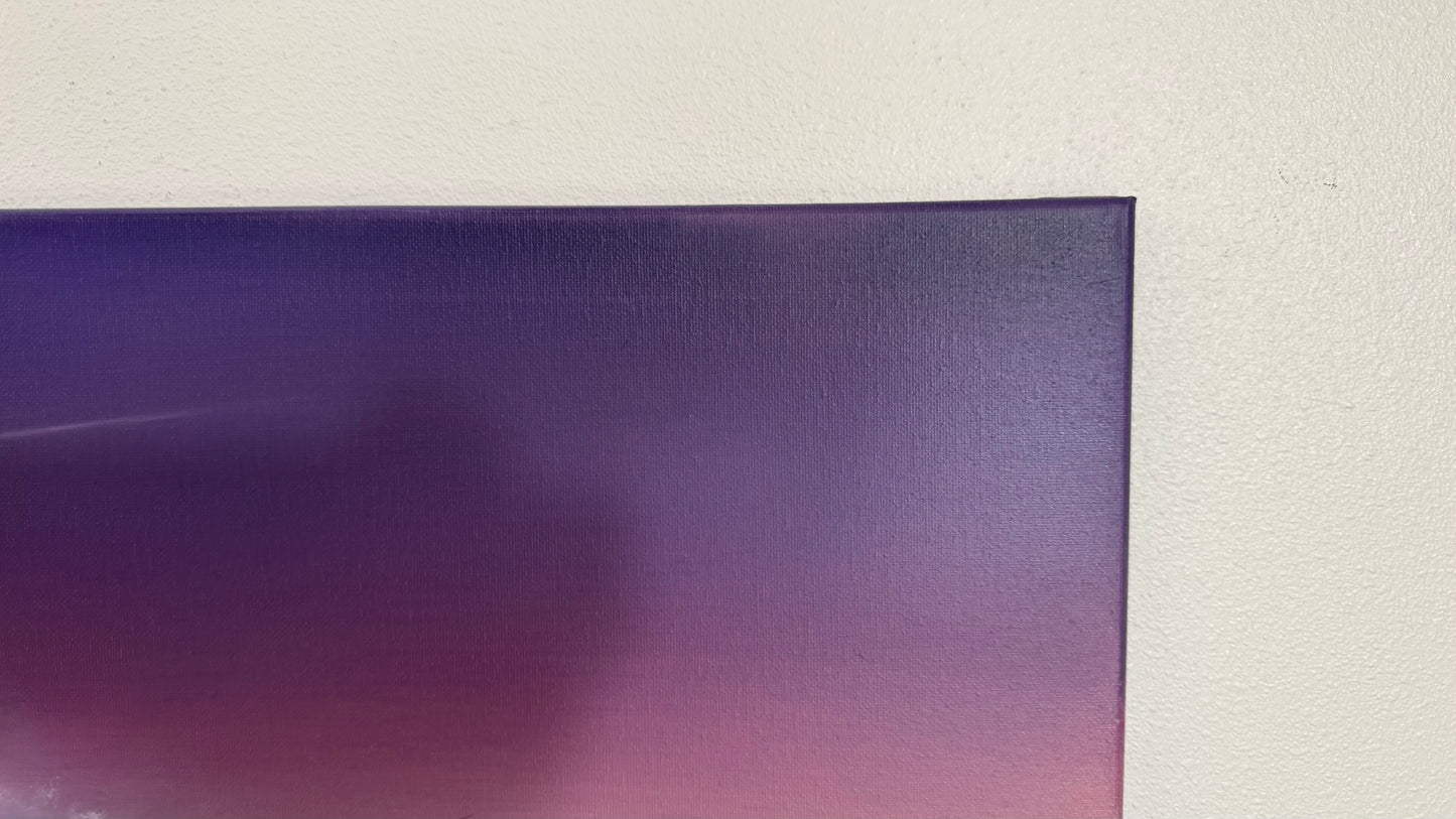 Painting #2539 - 16x20" Canvas - East Coast Surise Seascape painted 8-4-26