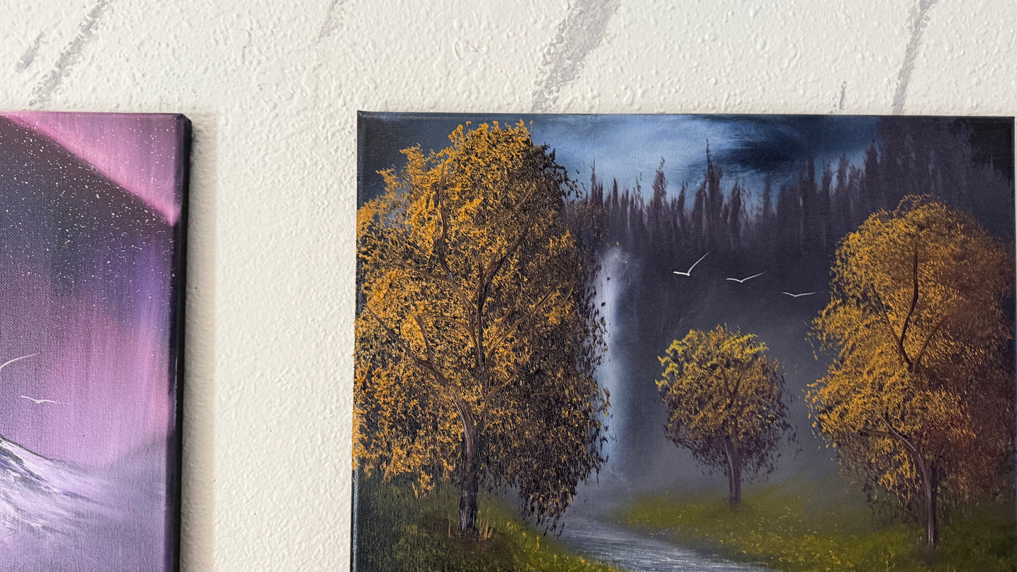 Painting #2340 - 16x20" Canvas - Orchard Falls painted 3-17-26