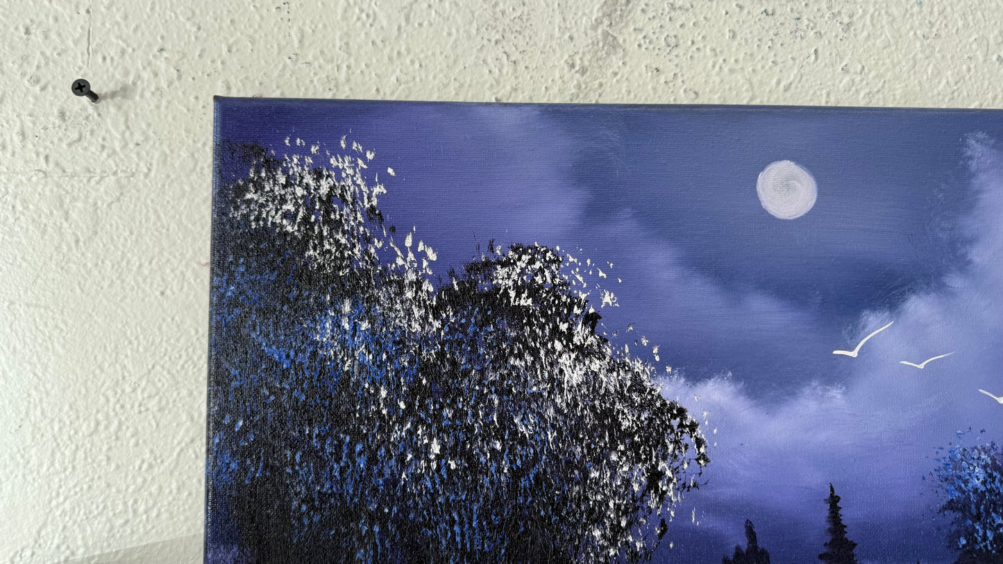 Painting #2112 - 16x20" Canvas - Farm Painting painted 10-23-25