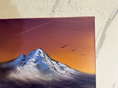 Painting #2191 - 16x20" Canvas - Trillium Lake Reflection painted 12-15-25