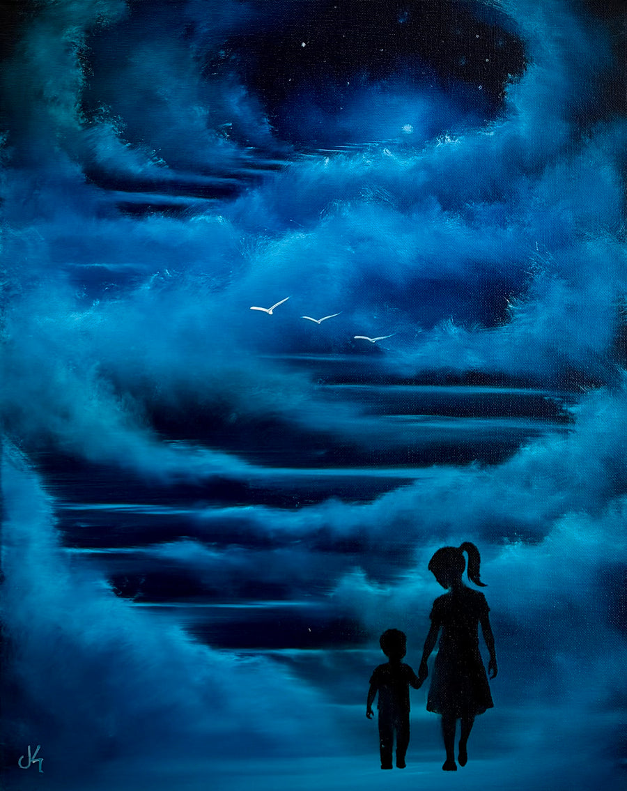 Painting #2560 - 16x20" Canvas - Stairway to Heaven painted 8-22-26