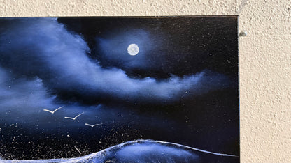 Painting #2398 - 16x20" Canvas - Crashing Wave Seascape painted 4-18-26