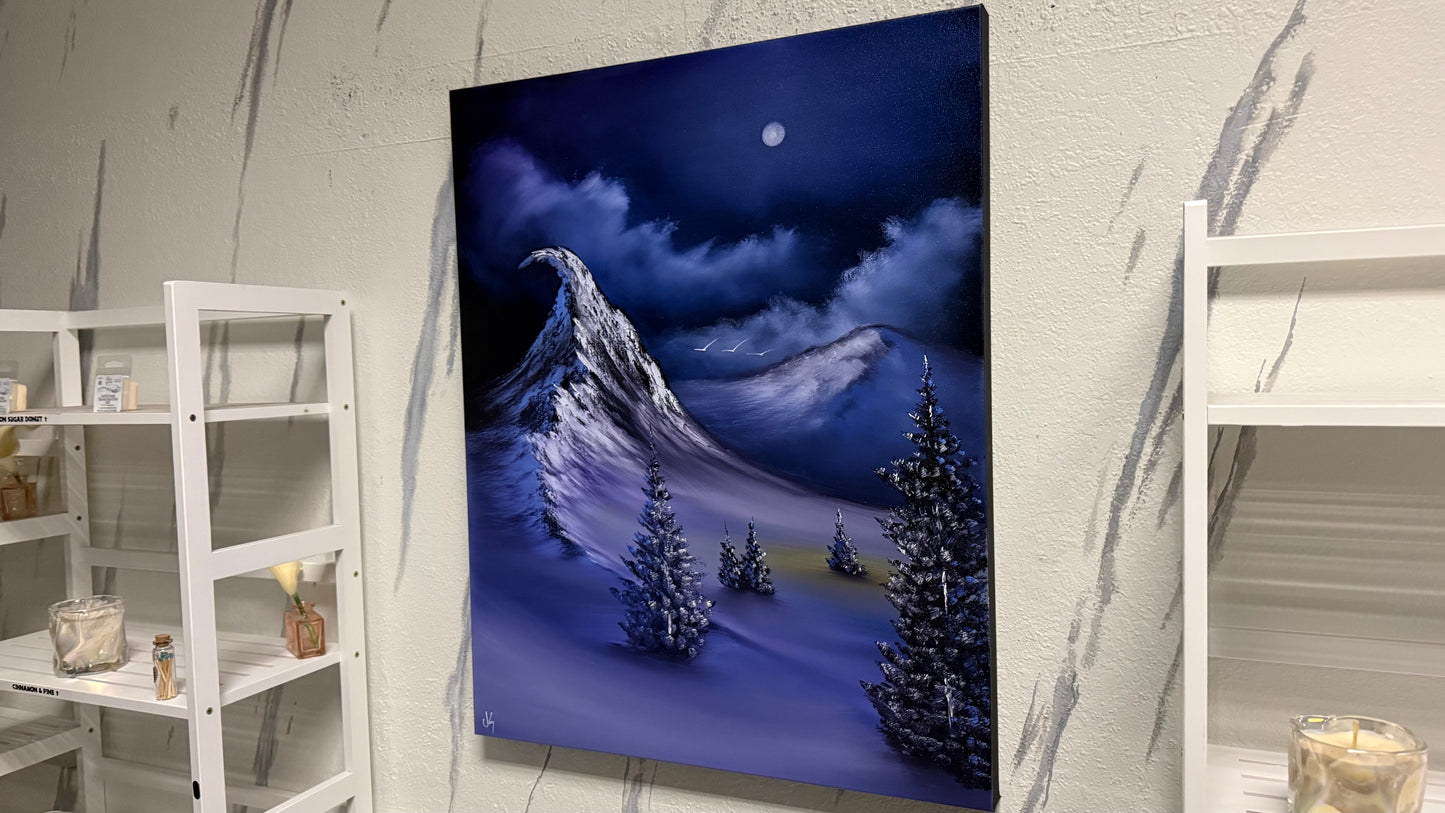 Painting #2188 - 24x30" Canvas - Mount Crumpit painted 12-14-25