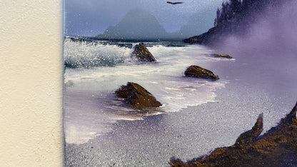 Painting #2045 - 16x20" Canvas - Oregon Coast Seascape painted 9-8-25