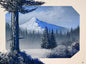 Painting #2345 - 18x24" Canvas - Winter Landscape Taped Edges painted 3-20-26