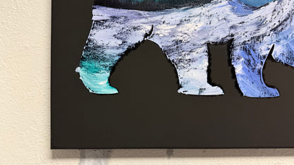 Painting #2030 - 16x20" Canvas - Grizzly Bear Landscape painted 8-30-25