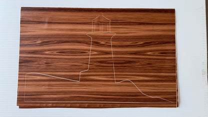 Stencil - Lighthouse Landscape - Easy Liner Removable Adhesive Contact Paper