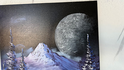 Painting #2006 - 20x24" Canvas - Space Mountain Landscape painted 8-18-25