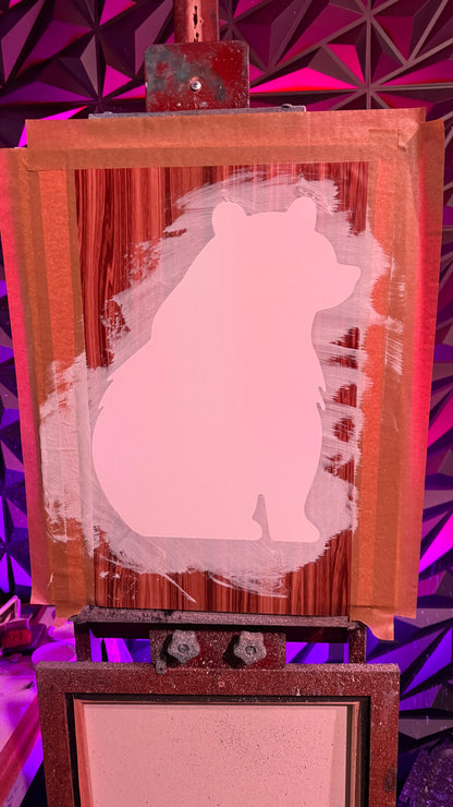 Painting #2066 - 16x20" Canvas - Sitting Bear painted 9-20-25