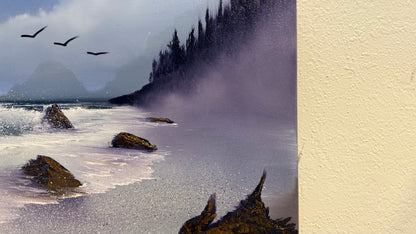 Painting #2045 - 16x20" Canvas - Oregon Coast Seascape painted 9-8-25