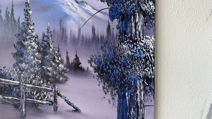 Painting #2023 - 16x20" Canvas - Winter Landscape painted 8-28-25