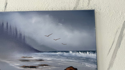Painting #2002 - 16x20" Canvas - Oregon Coast Seascape painted 8-17-25