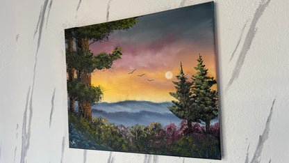 Painting #1978 - 20x24" Canvas - Smoky Mountains painted 8-5-25